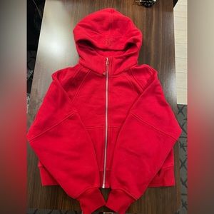 •SOLD• Lululemon full zip oversized scuba dark red XS/S perfect condition